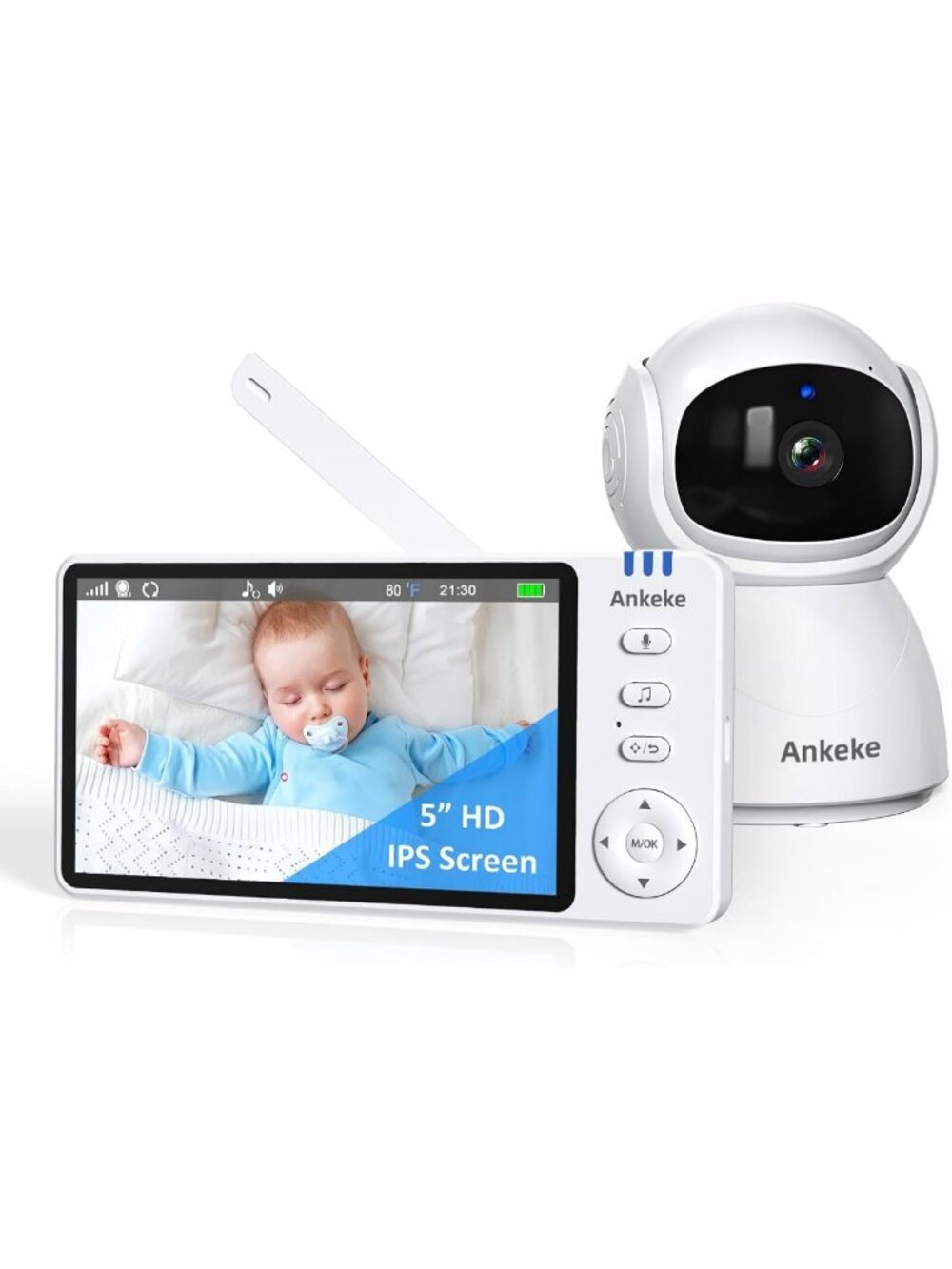 Wireless Baby Monitor with Camera & Audio - 100H Battery Life, No WiFi Needed